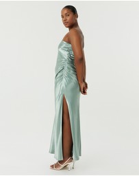 Third Form - Satin Gather One Shoulder Dress