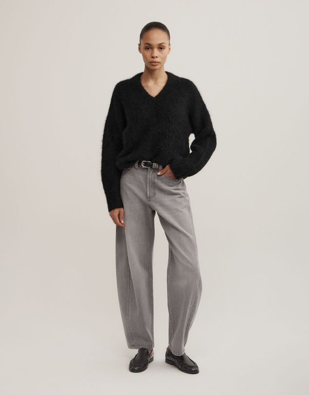 Witchery - High V-neck Fluffy Knit