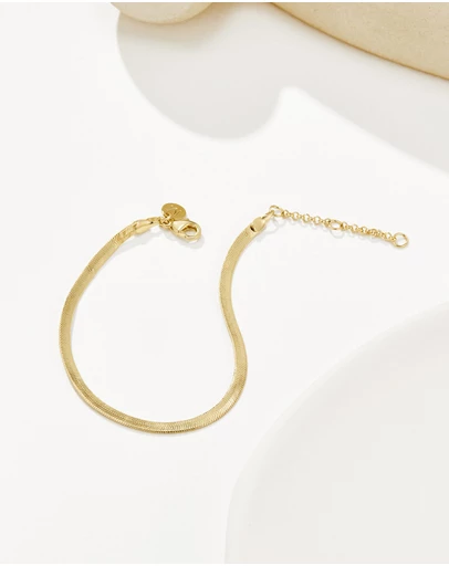 Mestige - Ethos Snake Chain Bracelet - 18K Gold Plated