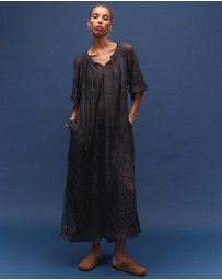 KINGA CSILLA - Midnight Lace Primavera Maxi Dress