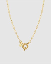 Elli Jewelry - Necklace Link Chain 925 Sterling Silver Gold-Plated