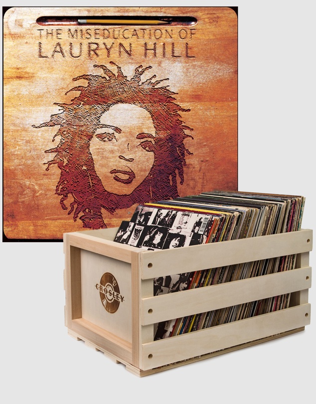 Sony Music - Crosley Record Storage Crate Lauryn Hill The Miseducation Of Lauryn Hill Vinyl Album Bundle