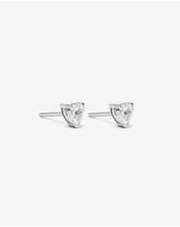 Michael Hill - Cubic Zirconia Heart Stud Earrings and Necklace Set in Sterling Silver