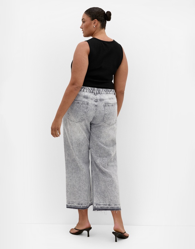 City Chic - Harley Fit Wide Leg Crop Jean