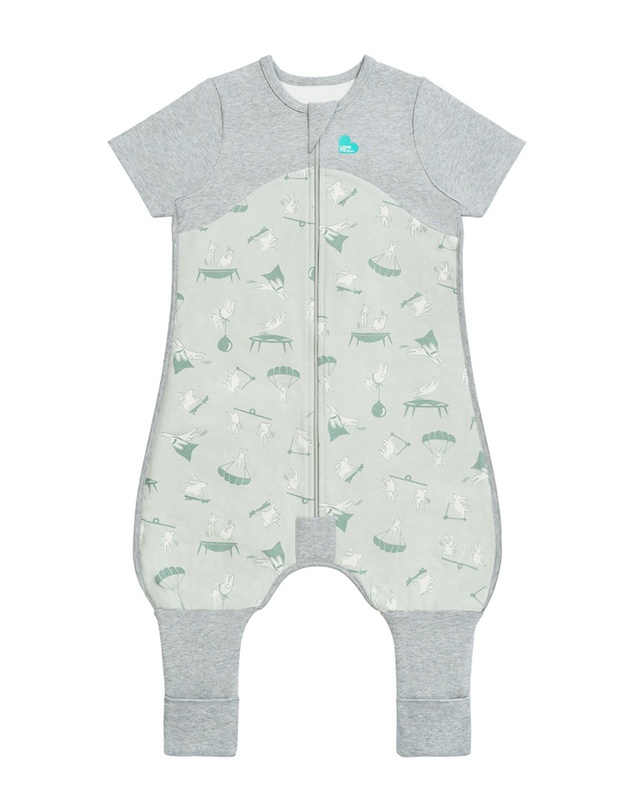 Love to Dream - Sleep Suit 1.0 TOG Organic Cotton Short Sleeve in Olive