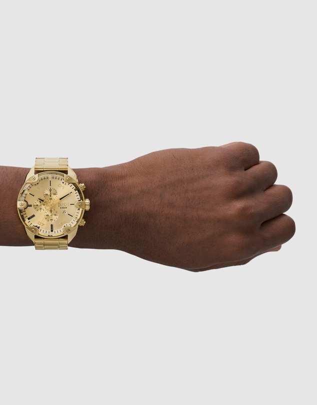 Diesel - Spiked Gold-Tone Chronograph Watch