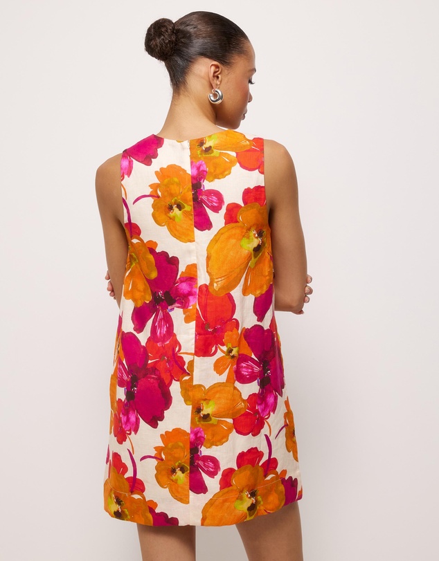 AERE - Odette Linen V Neck Shift
