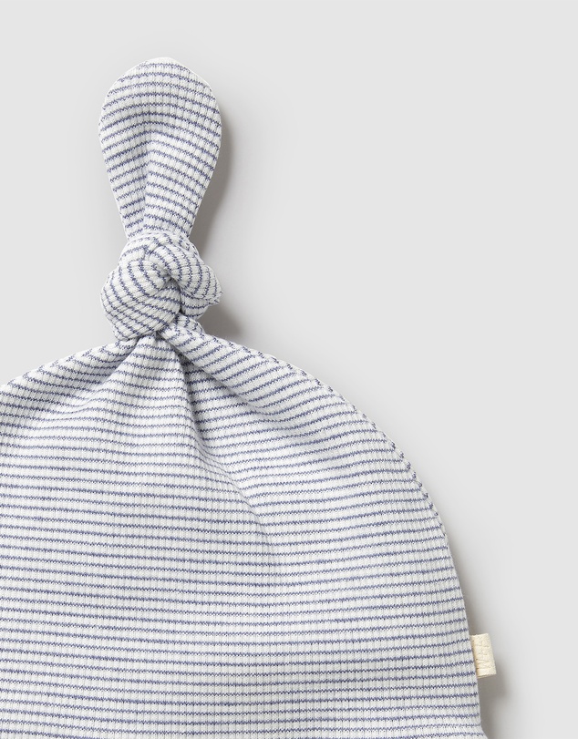 Wilson & Frenchy - Organic Stripe Rib Knot Hat - Babies
