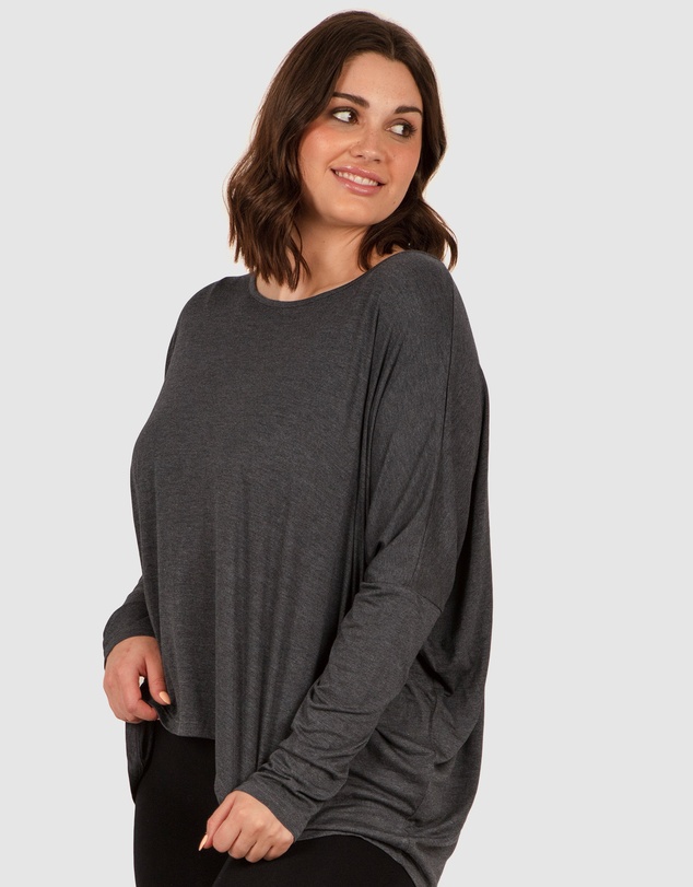 B Free Intimate Apparel - Bamboo Boat Neck Long Sleeve Top