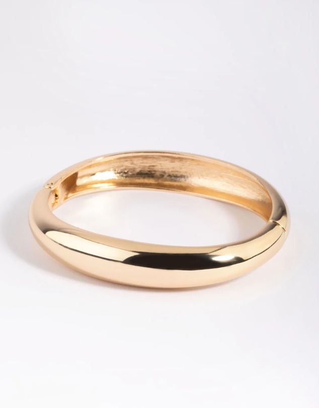 Lovisa - Gold Rounded Hinge Cuff Bracelet