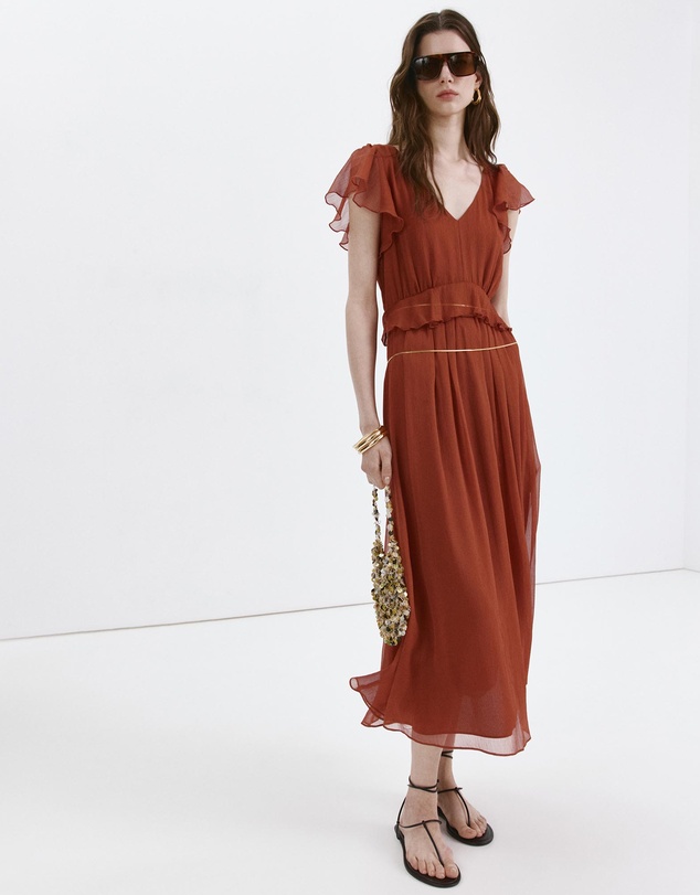 M.N.G - Long Ruffled Dress