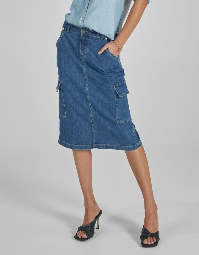 DRICOPER DENIM - Cargo Midi Skirt