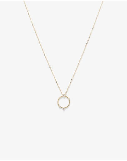 Michael Hill - Diamond Studded Circle Necklace in 10kt Yellow Gold