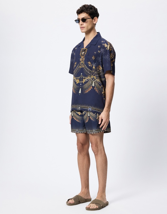 Camilla - Short Sleeve Camp Collared Shirt