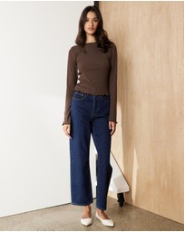 Atmos&Here - Bianca Ribbed Detailed Top