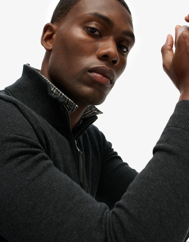 Superdry - Slim Fit Essentials Cotton Half Zip