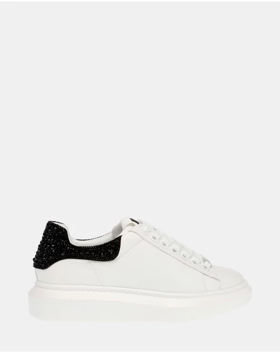Steve Madden - Gaze-R White/Black Sneakers