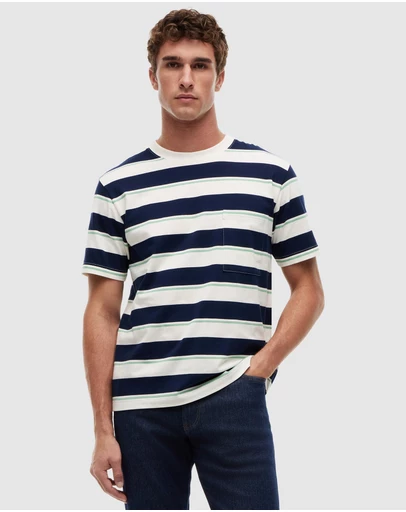 Tommy Hilfiger - Mixed Stripe Relaxed Jersey T-Shirt