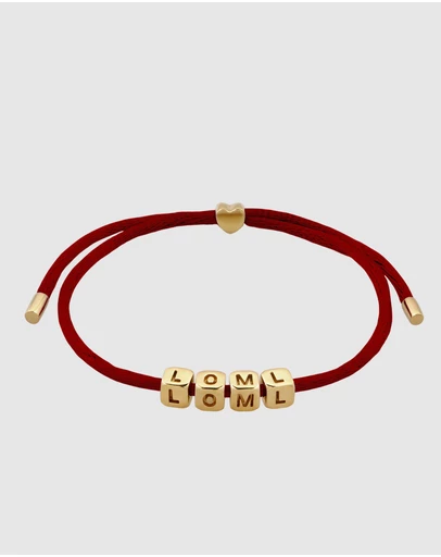 Elli Jewelry - Love of my Life Red Satin Bracelet