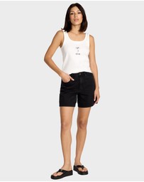 Volcom - Womens Stoned Boyfriend Long Denim Shorts