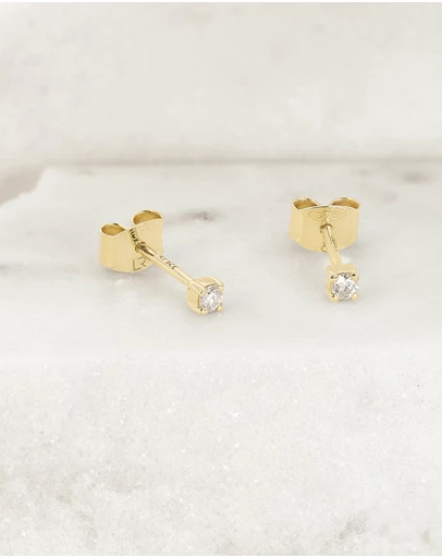 Luna Rae - Solid Gold - Halley Diamond Studs