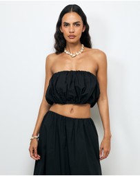 AERE - Quill Strapless Top