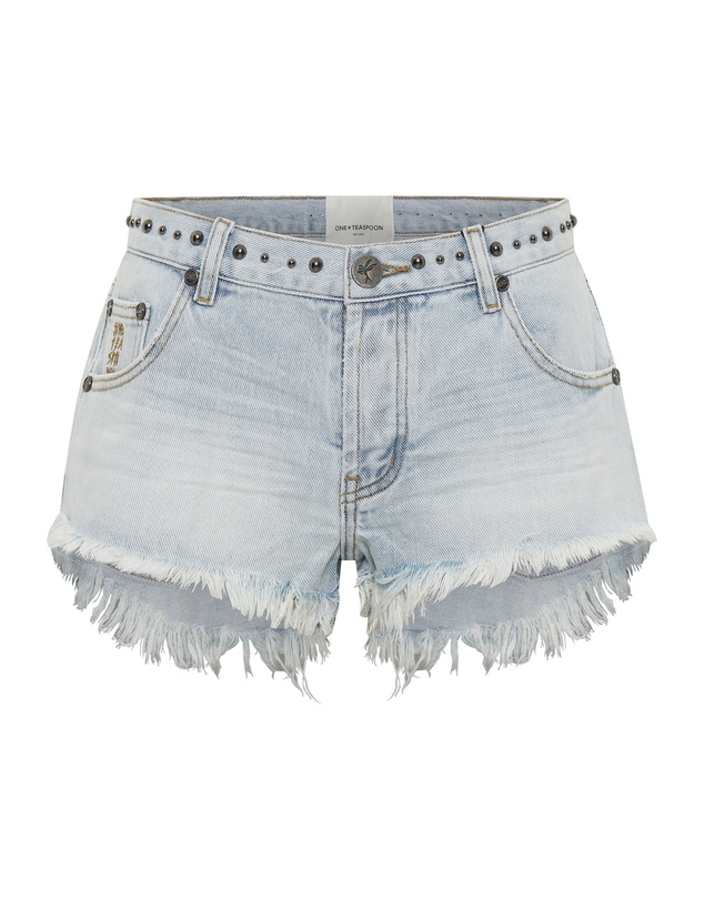 ONE TEASPOON - Hustler Bonitas Low Waist Denim Shorts