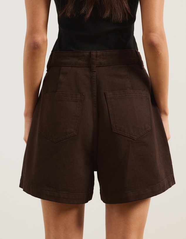 Atmos&Here - Devon Pleated Denim Shorts
