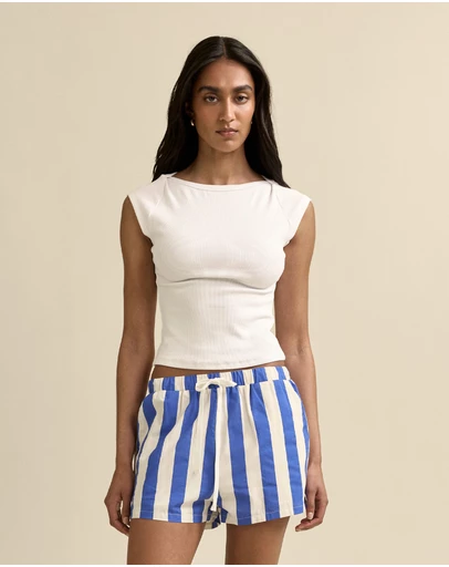MVN - Ribbed Boatneck Top