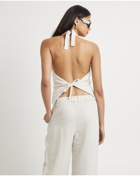 Subtitled - Naomi Linen Halter Vest