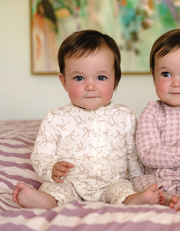 Kynd Baby - Day Or Night Onesie in Ivory Bow