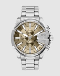 Diesel - Mega Chief Slim Silver Tone Chronograph Watch