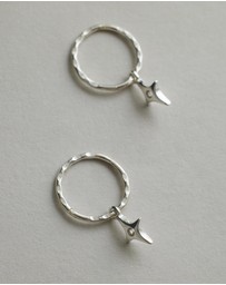 SAINT VALENTINE - Starburst Mini Hoops - Silver