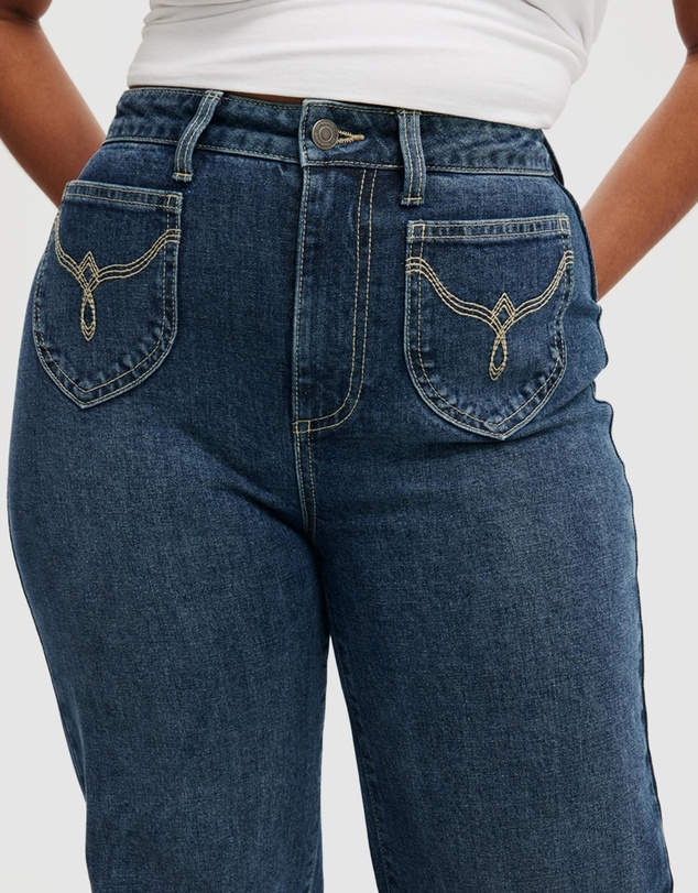 Cotton On - Curvy Stretch Wide Jeans