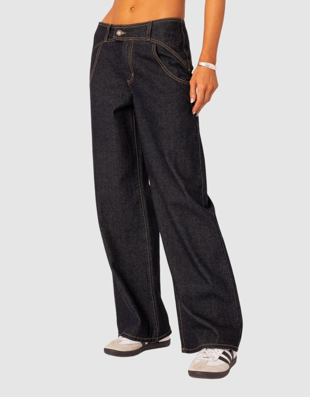 EDIKTED - Western Low Rise Jeans