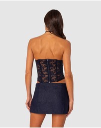 EDIKTED - Cinch Sheer Lace Corset
