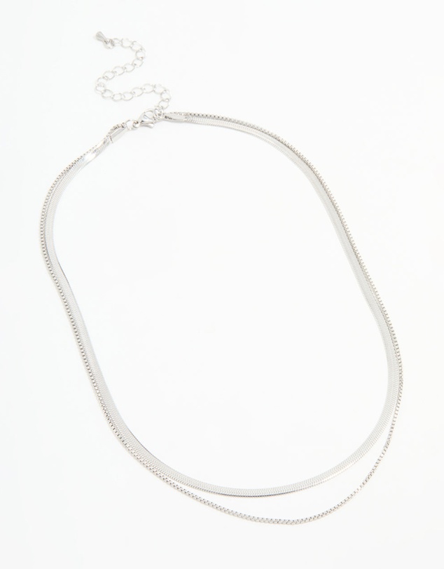 Lovisa - Waterproof Stainless Steel Chain Layered Necklace