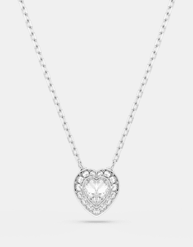 Swarovski - Ariana Grande X Swarovski Set, Mixed Cuts, Heart, White, Rhodium Plated