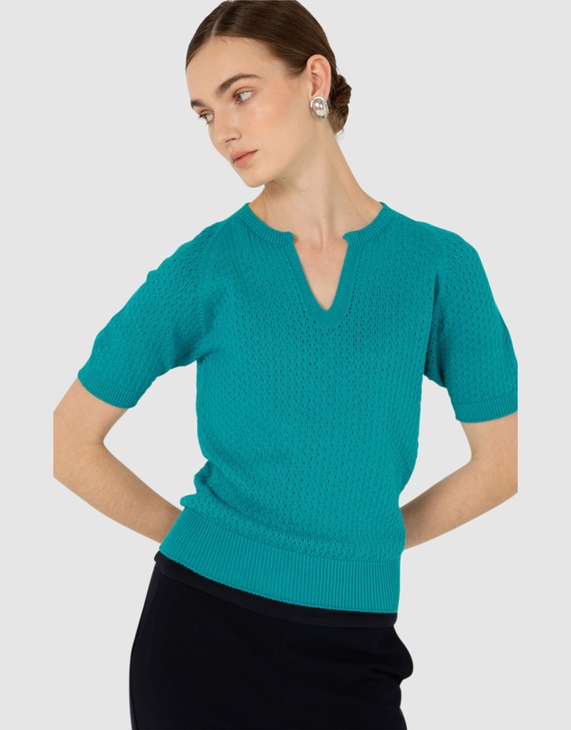 SACHA DRAKE - Henley Knit Top