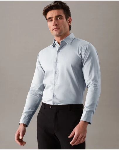 Calvin Klein - Sateen Stretch Casual Shirt