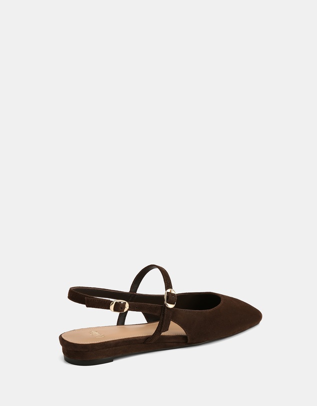 Wittner - Dallas Suede Leather Flat Slingbacks