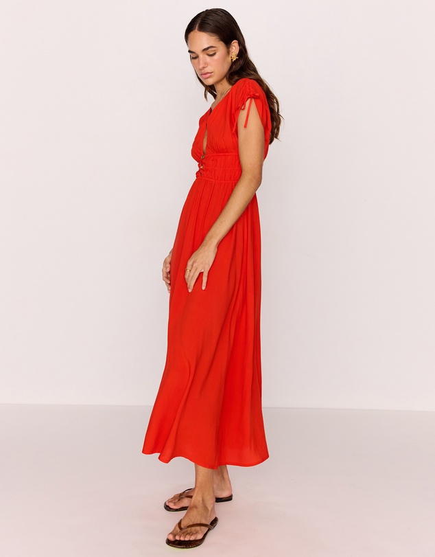 MINKPINK - Scarlett V-Neck Midi Dress