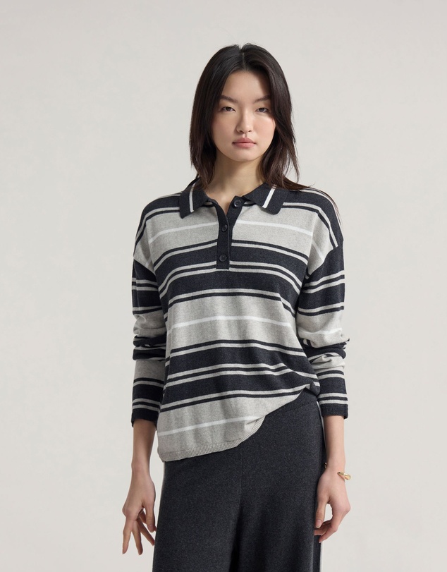 Oxford - Pip Striped Polo Knit