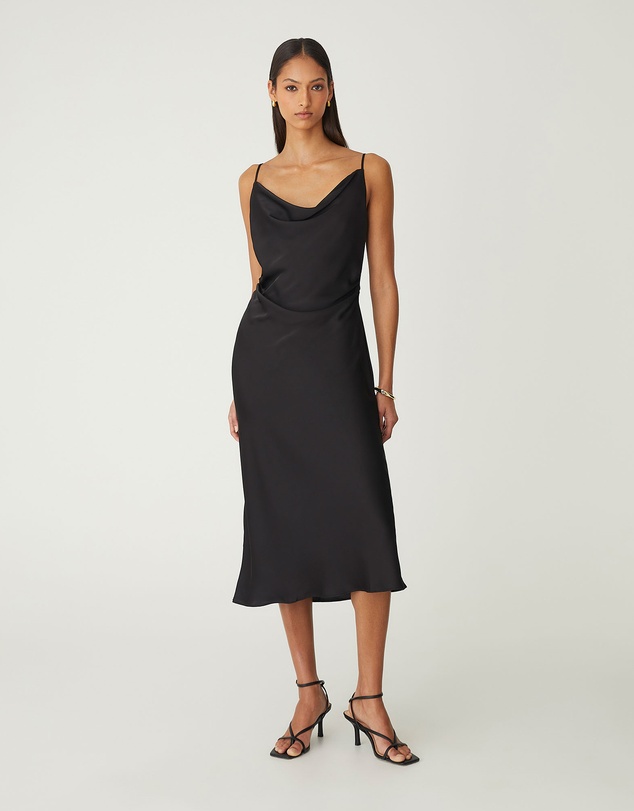 Forcast - Mae Side Ruched Satin Dress