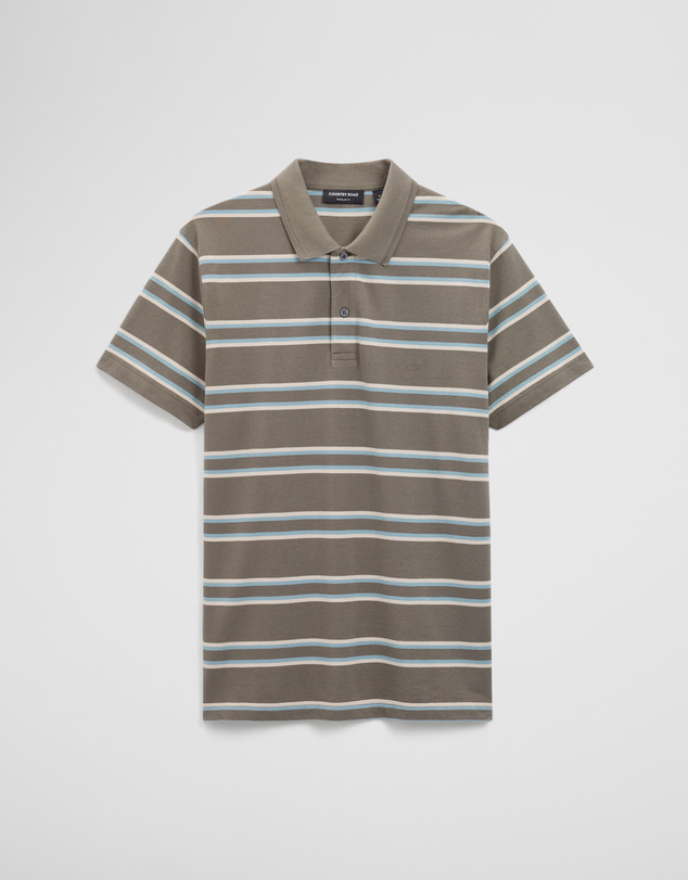 Country Road - Australian Cotton Stripe Pique Polo