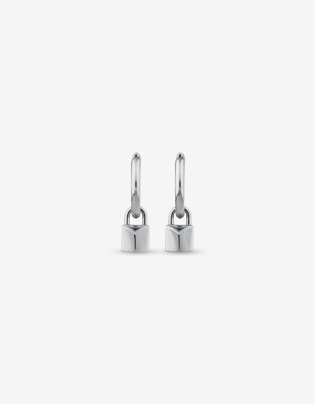 Michael Hill - Signature Lock Hoop Huggie Earrings in Sterling Silver
