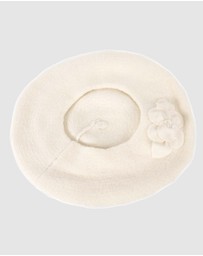 Max Alexander - European Made Cream Soft Wool Beret