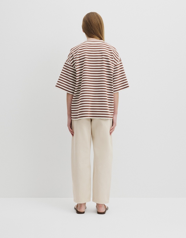 Country Road - Teen Australian Cotton Blend Short Sleeve Oversized Stripe T-shirt