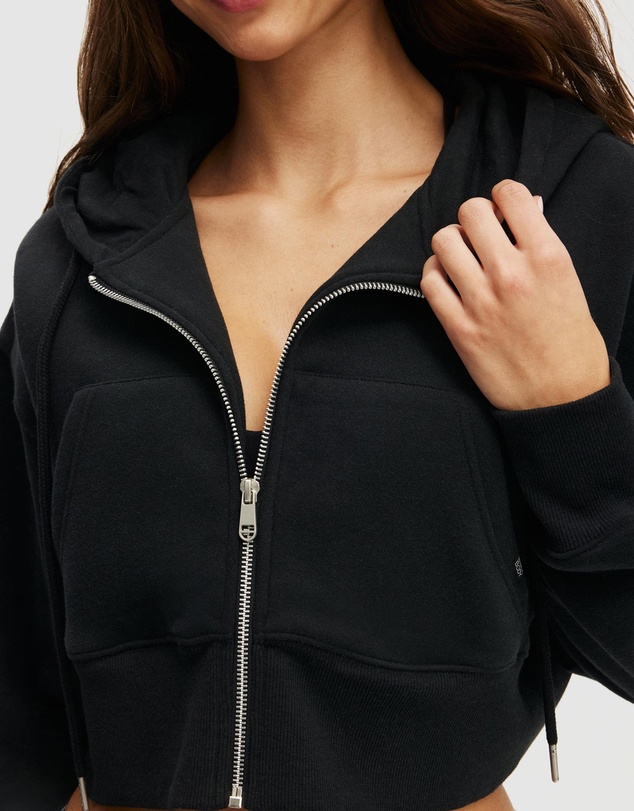 Cotton On Body Active - Plush Boxy Cropped Zip Through