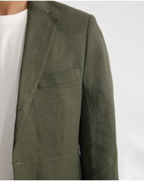 Oxford - 3 Button Linen Milton Blazer